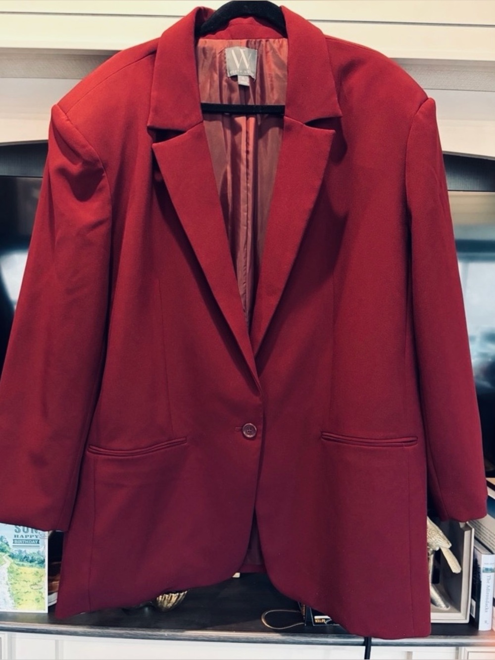 Worthington Crimson Single-Button Blazer